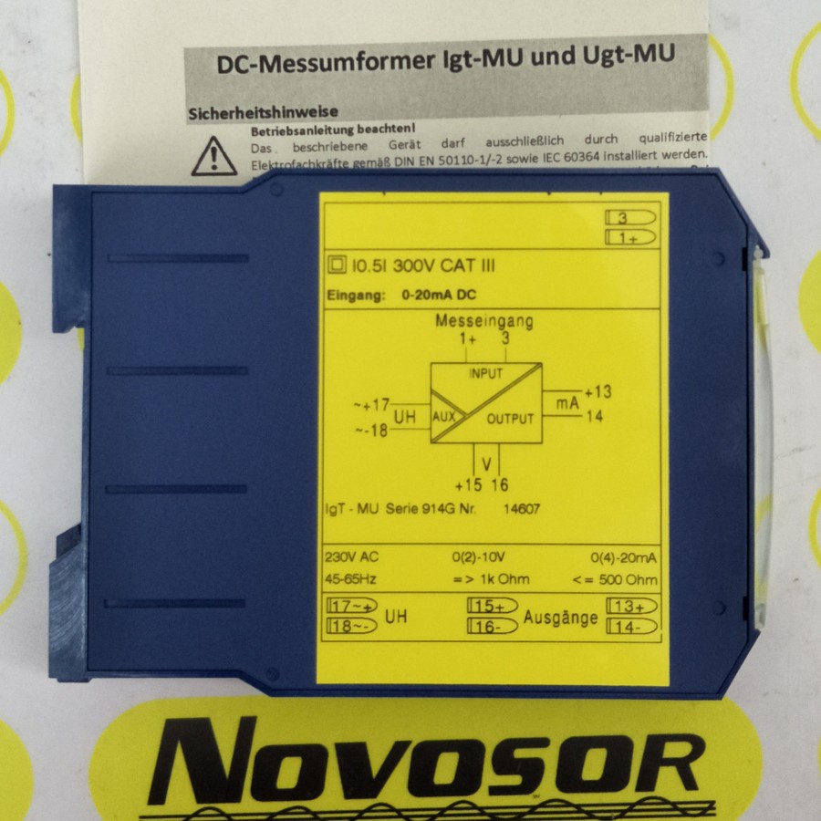 MULLER+ZIEGLER继电器IGT-MU NR:14607  0-20MADC 0(4)-20MA