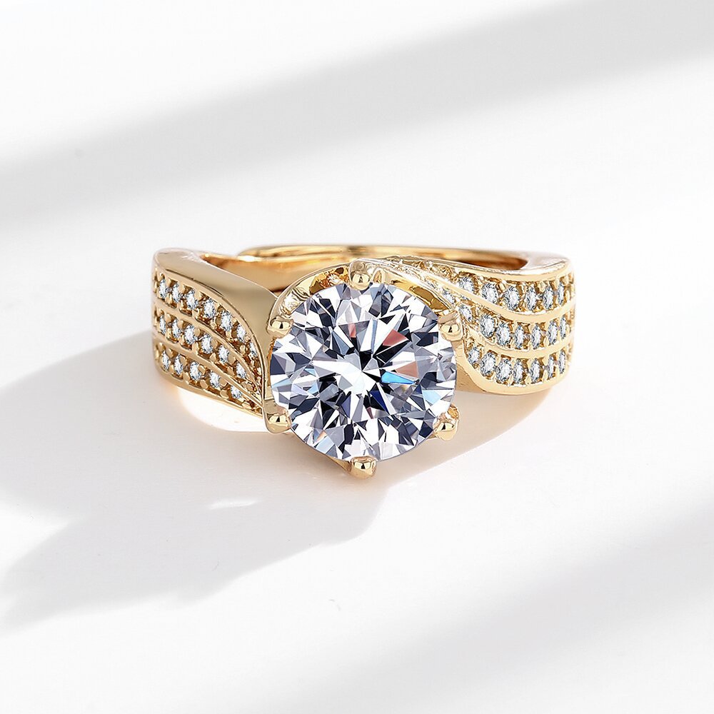 Live stream light luxury three-carat super brilliant eight heart eight arrow zirconia ring for women, high-end open finger ring, wholesale