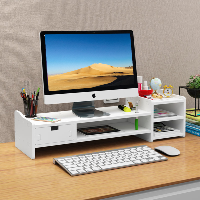 Monitor Riser Desktop Computer Heightening Stand Base Pad Riser Base Bracket Desktop Storage Shelf
