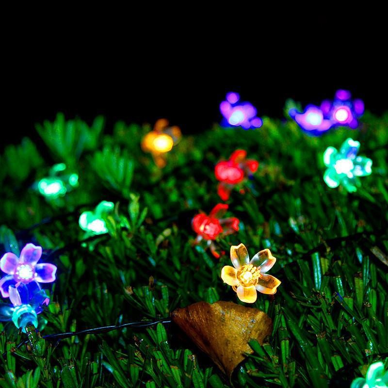 LED Solar String Lights Cherry Blossom Starry Sky Outdoor Courtyard Garden Decorative Lighting_voghion.com
