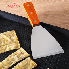 Triangular stainless steel Teppanyaki frying spatula multi-purpose steak hand grabbing cake shovel restaurant Teppanyaki cooking tool