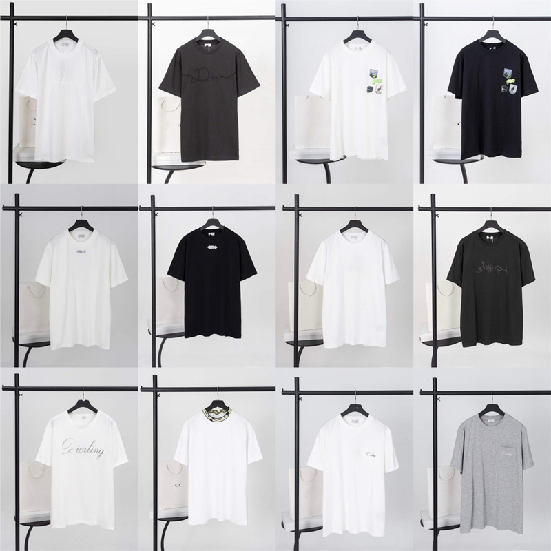 Cross-Border. Correct Version. High-End Version. Dijia Short-Sleeve. 25 New Pure Cotton Short-Sleeve T-Shirts, Unisex