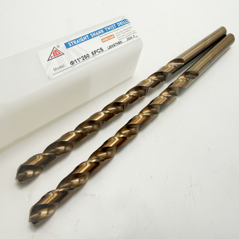 含钴加长钻头m35含钴高速钢烤黄直柄麻花钻3*160-200-250-300厂家