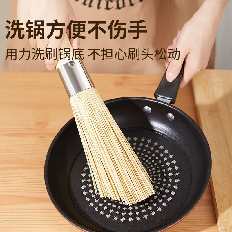 Кухонная щетка из бамбука в старом стиле для мытья pot, кисть для мытья посуды, бамбуковая щетка для дома коммерческая