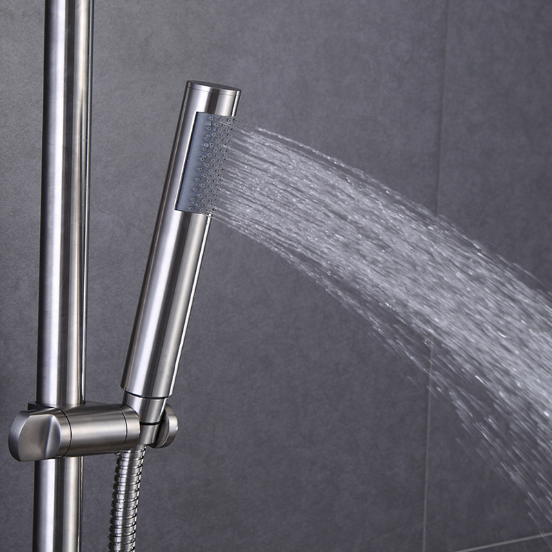 Stainless steel hand shower large outlet nozzle shower decompression shower cylindrical small umbrella bathtub shower head Stainless steel hand shower large outlet nozzle shower decompression shower cylindrical small umbrella bathtub shower head