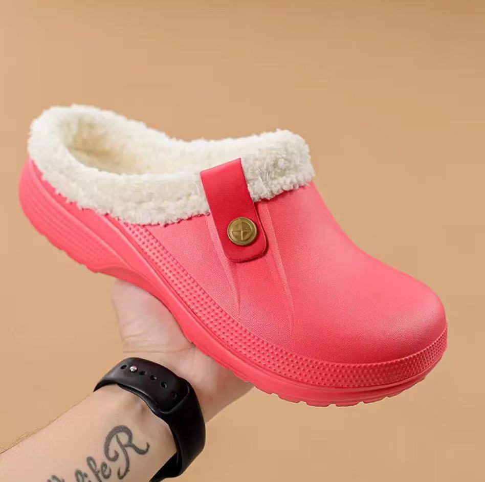 Ladies Man Plush Fleece Adjustable Autumn Summer Indoor Warm Soft Breathable Non-Slip House Shoes Indoor Shoes_voghion.com