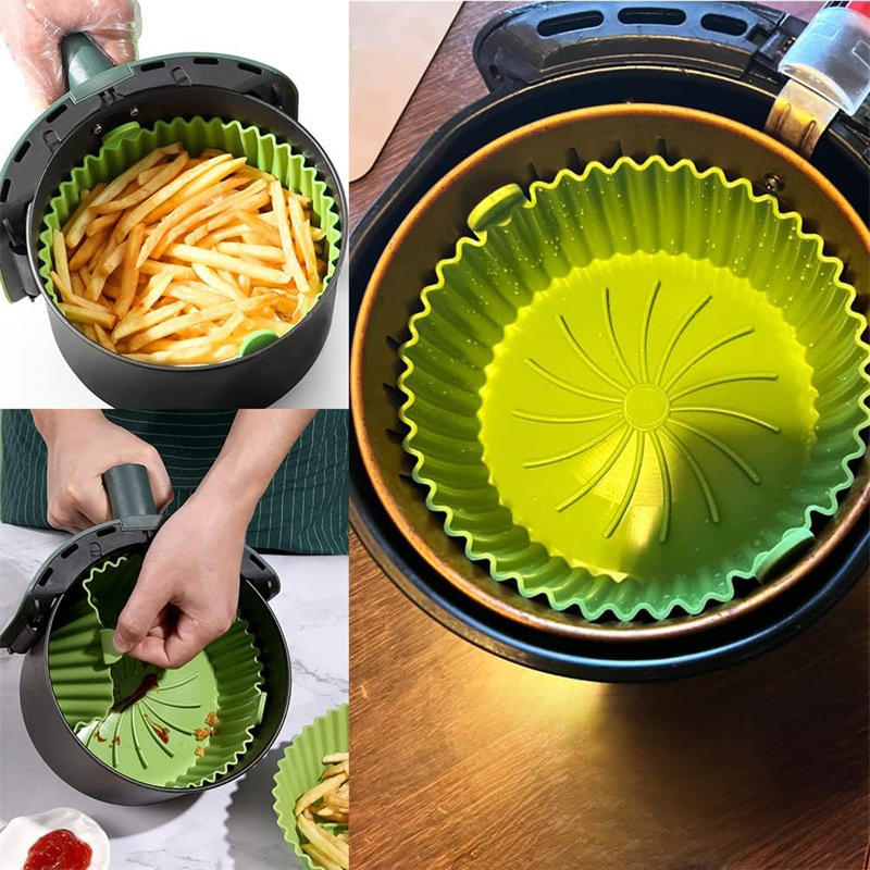 Air Fryer Silicone Pot Round Air Fryer Silicone Tray