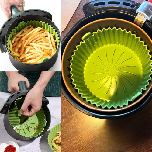 空气炸锅硅胶烤盘Air fryer silicone pot圆形空气炸锅硅胶托盘