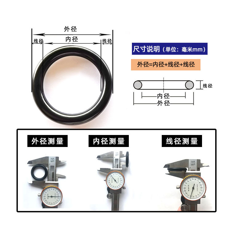 丁晴O型圈橡胶密封垫圈油封线经3.1/10/20/30/40/50/60/65*3.1mm