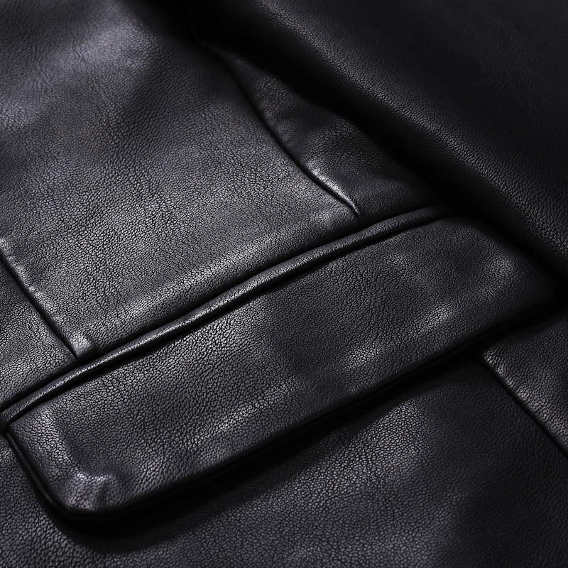 Otoño y invierno nuevo traje de cuero de tamaño grande chaqueta de cuero pu lavado con agua chaqueta de cuero delgada negocio casual chaqueta de hombre chaqueta superior hombre