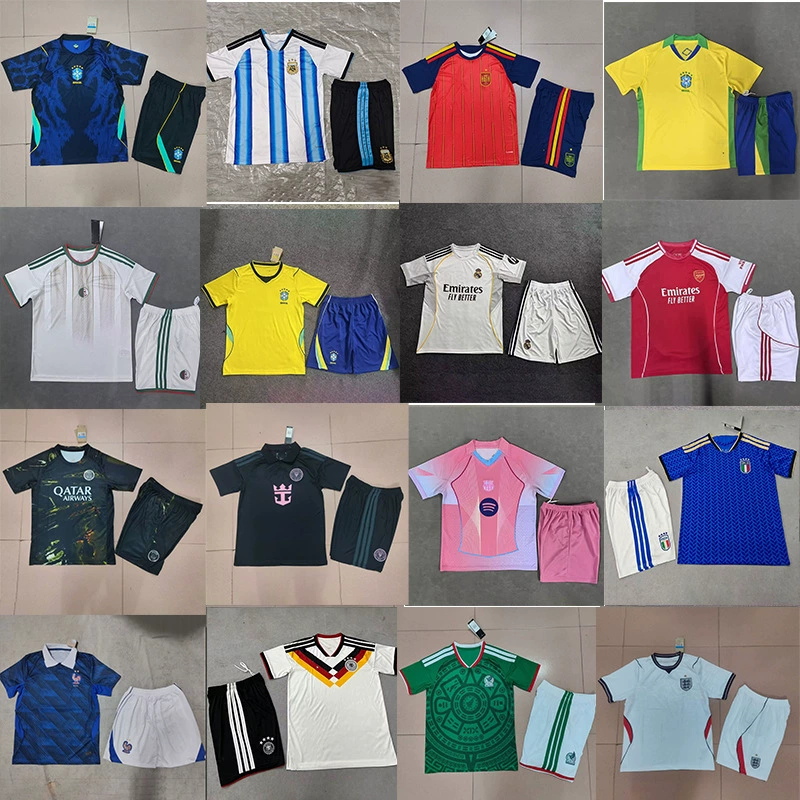 Комплект футбольной формы: Италия, Реал Мадрид, Англия, Арсенал, Бразилия, Мексика, Германия, Париж.