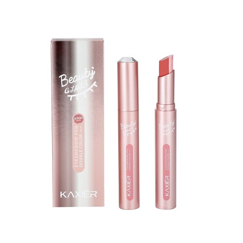 Cahill gradient two-color eye shadow pen is waterproof and sweat-proof and not easy to smudge. Pearlescent fine shimmer lazy eye shadow stick