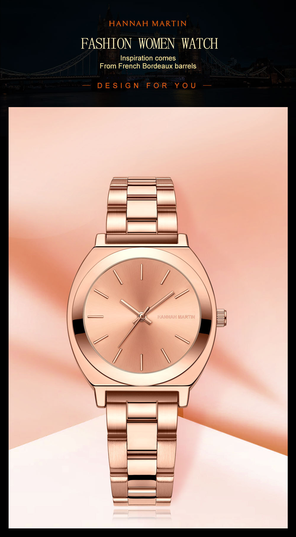 Movement Waterproof Watch With Steel Strap Women's Casual Butterfly Clasp Quartz Watch_voghion.com