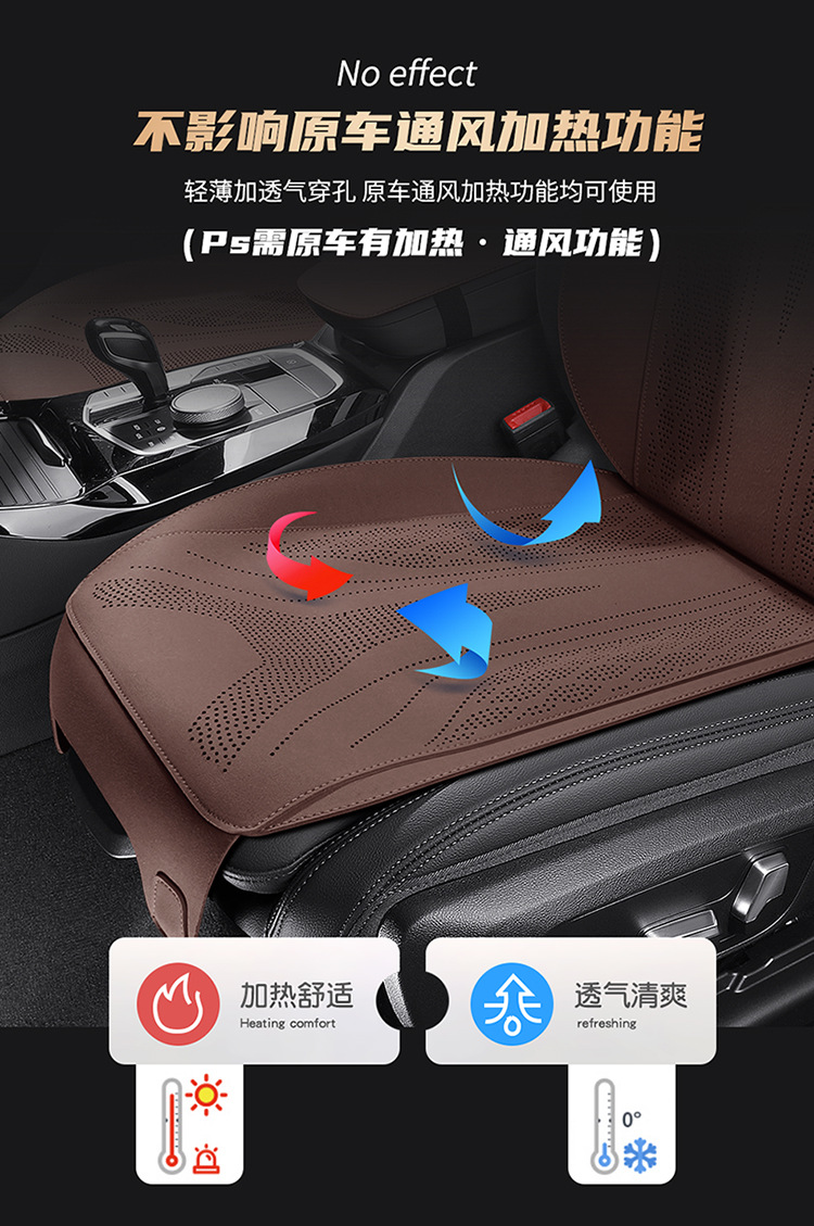 18-23 BMW x3 cushion breathable perforated summer suede seat cover BMW ix3 for four seasons seat cover