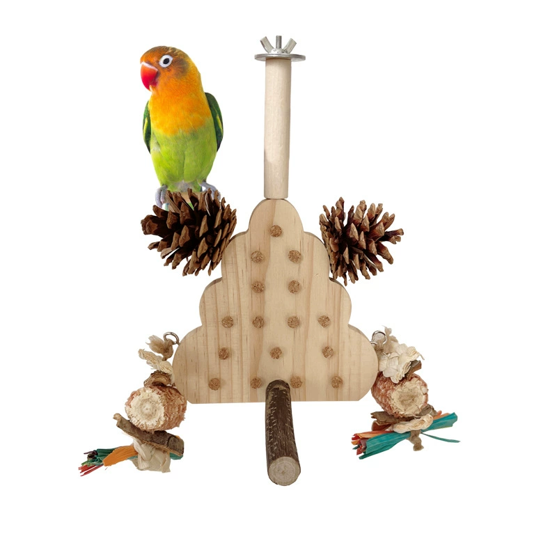 Игрушка-попугай вилка для снятия душного развлечения пион Xuanfeng игрушка для птиц грыз деревянный блок подставка для попугая подставка для подставки для удочки комбинация