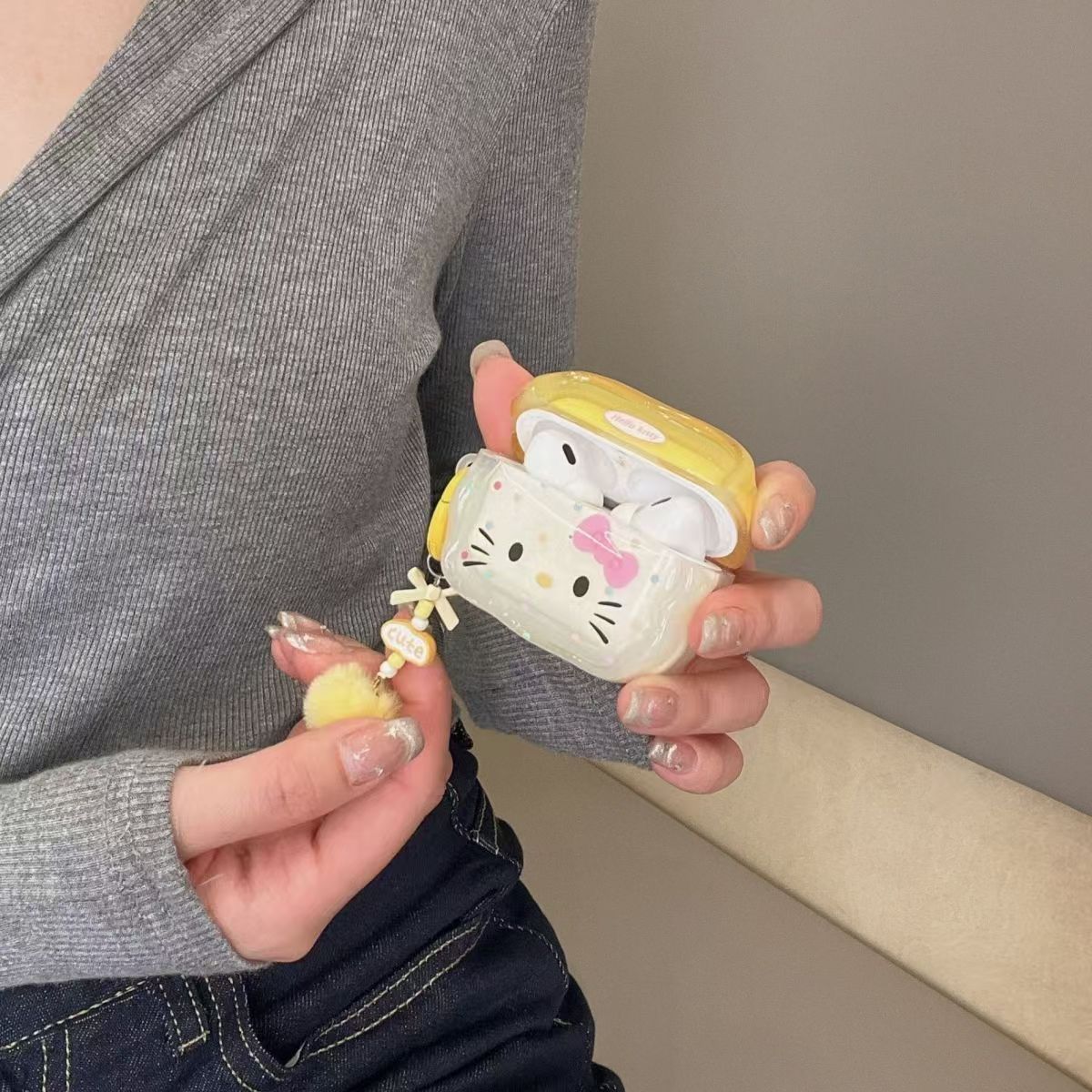 Jelly leche amarillo kt para Apple Airpod Pro3 / 2 auriculares, quinta generación de AirPods, 4 generación de estuche de protección Bluetooth