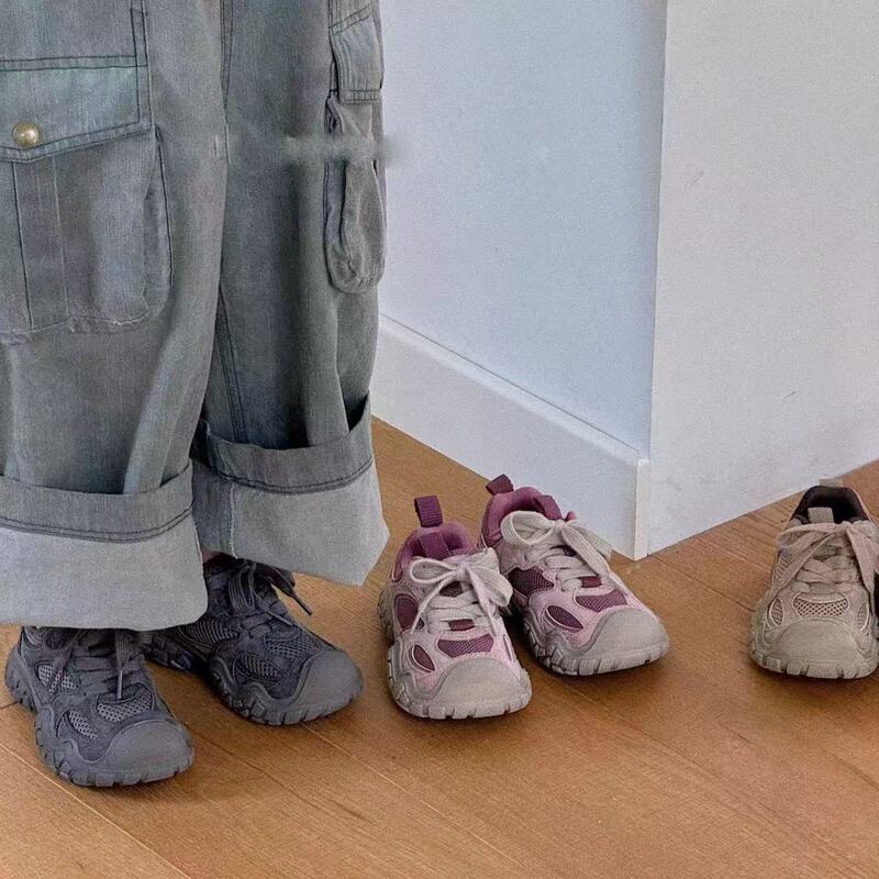 2025 春の新子供用スポーツシューズ男の子と女の子のための屋外ハイキングとリバートレースシューズ年長児のための韓国カジュアルランニングシューズ|undefined