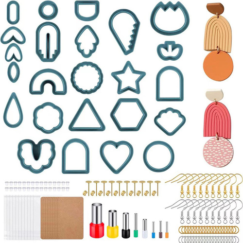 142-piece polymer clay cutter set, plastic earring mold, stone plastic polymer clay DIY hand-making tools