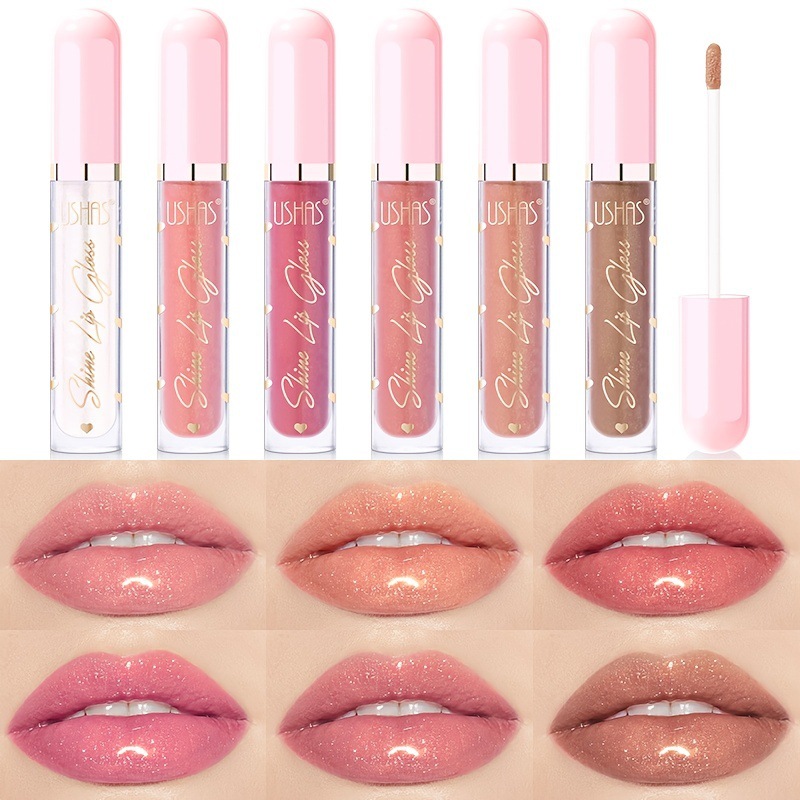 USHAS Europa y los Estados Unidos transfronterizos spot no pegajoso taza labial esmalte impermeable labial esmalte no decoloración LG2505A