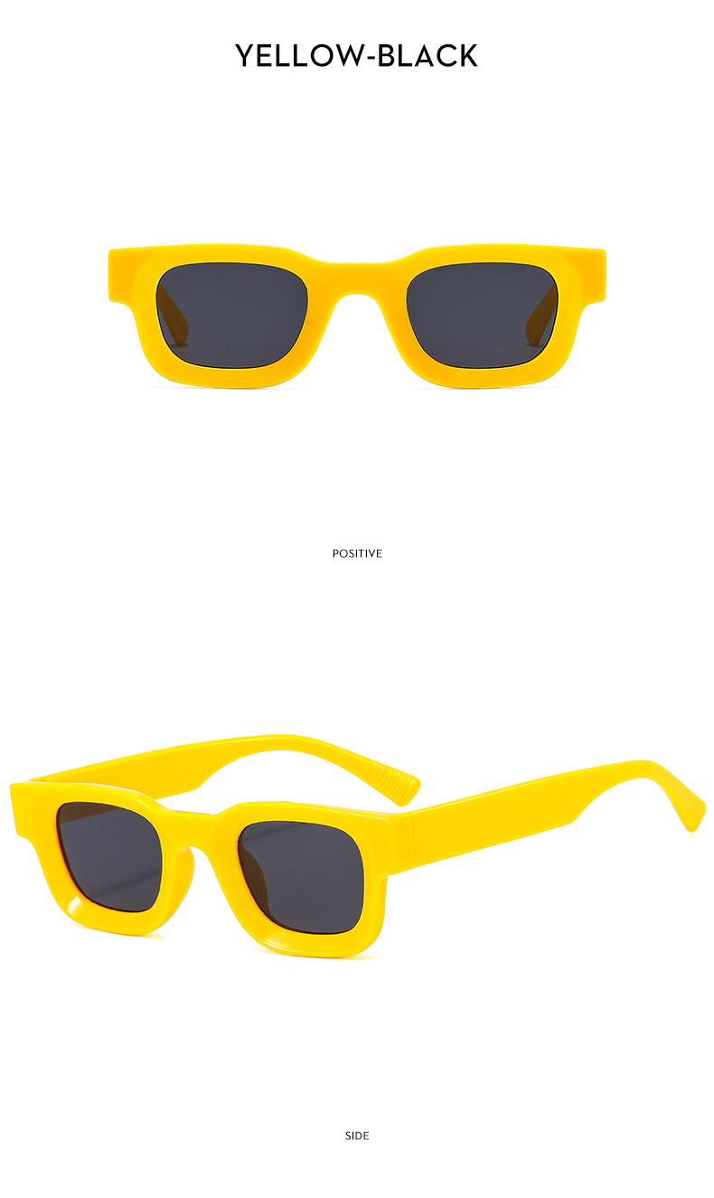 Small Frame Concave Square Hip Hop Punk Sunglasses For Cycling_voghion.com