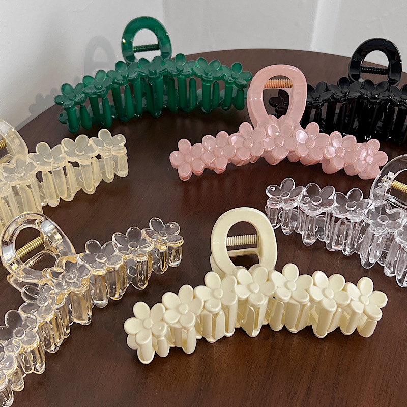 80g Weight Hair Claws Hair Accessories Type Sweet Flower Plastic Hair Claws