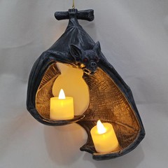 スポット直販bat walltealight holderコウモリ壁燭台樹脂ハロウィーン家庭装飾