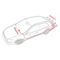 Реверсивный радар 468 зонд передний и задний визуальный автомобильный радар соединение центральный экран управления радар автомобильной сигнализации