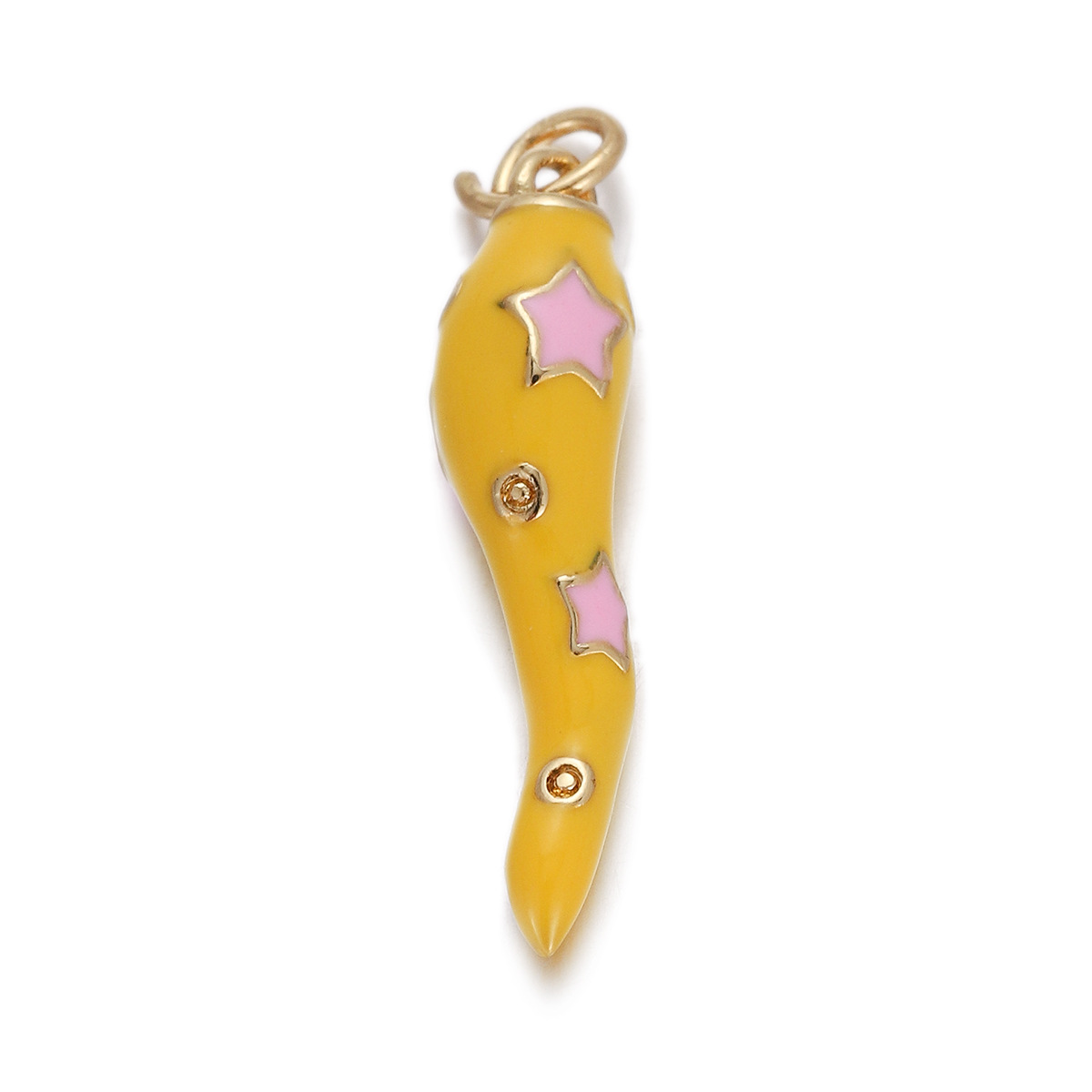 4g Weight Pendant Jewelry Making Type Gold Plated Plating Material 1 Piece Quantity Daily Occasion Copper Material Star, Heart Shape Pattern Women's Gender Enamel Design Simple Style Style 1 Piece Copper Gold Plated Star Heart Shape Pendant 27