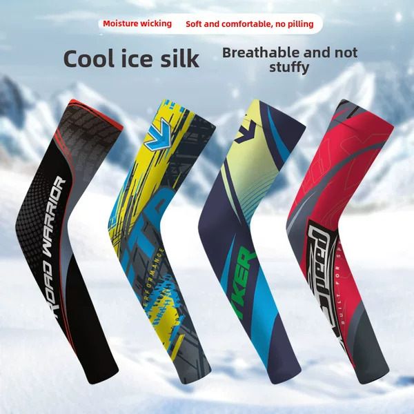 Ice Sleeve Men's Spring and Summer Driving Sun Protection Outdoor Fishing Bicycle Arm Guards Ice Silk Cycling Motorcycle Sleeves Arm Sleeves