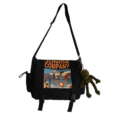 New casual crossbody bag wholesale fashion cool student messenger bag men and women street large capacity nylon shoulder bag