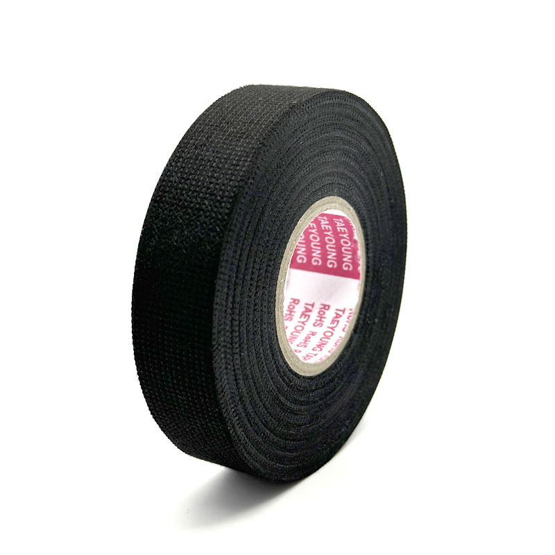 阻燃汽车线束胶带绒布胶带耐磨耐高温异响减震线束胶带阻燃黑胶带