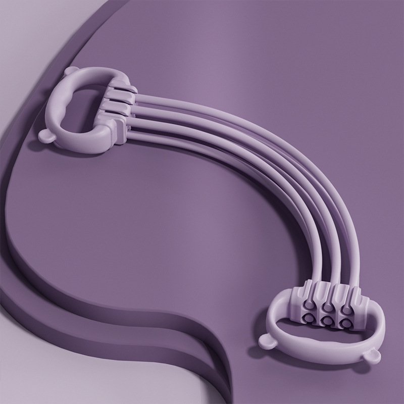 Cinta de tracción de seis hebras ajustable, hombro abierto, entrenamiento de belleza, cuerda elástica de estiramiento de espalda, artefacto de tracción de fitness de 8 caracteres para mujeres domésticas