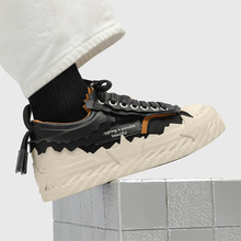 2025新款低帮蛋壳男鞋厚底增高潮流运动休闲板鞋子男一件代发X317