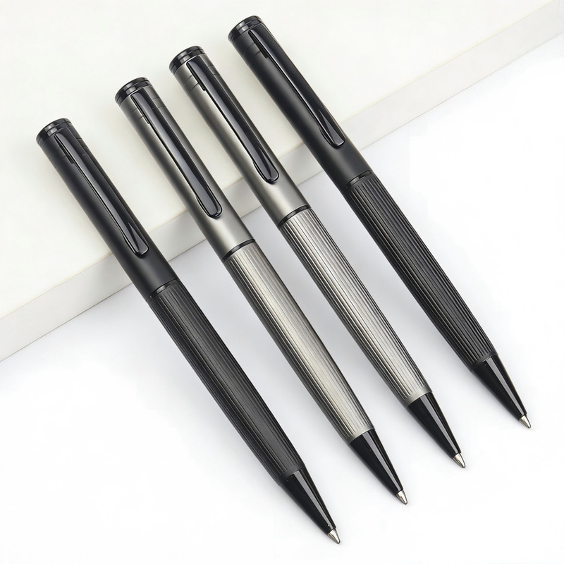 Promotional Metal Ballpoint Pens for Corporate Events, Advertising Gifts, Custom Logo Engraving, Rotating Business Oil-Based Pens Wholesale