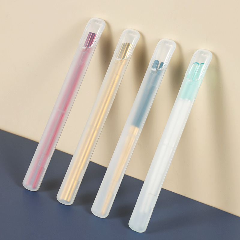 Chopstick Box 304 Stainless Steel Chopstick Straw Box Creative Outdoor Travel Portable Wooden Chopsticks for One Person and One Chopstick