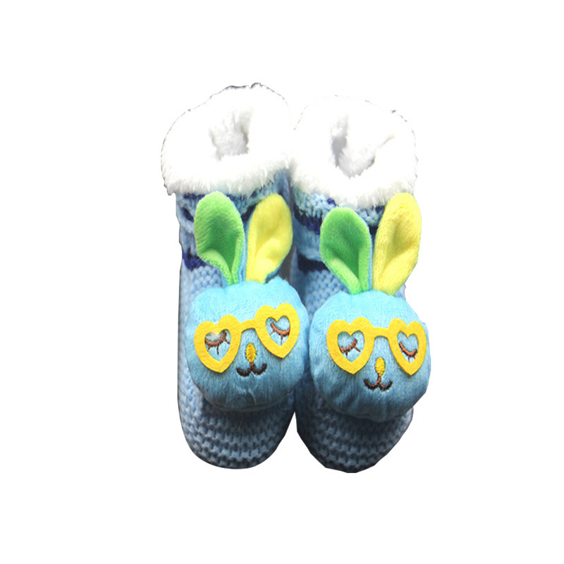冬季热卖韩版手工编织宝宝鞋 婴儿鞋软底学步鞋 卡通加厚毛线童鞋