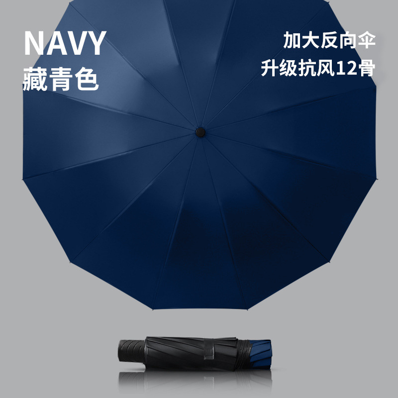 [특대형 2~3인] 12본 강화 수동우산 - 딥씨블루