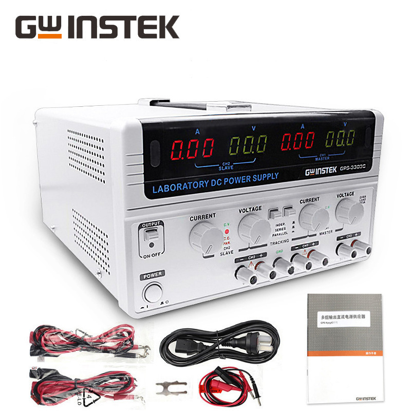 固纬/GWinstek  GPS-3303C 4表头 0-30V/3A  三路线性直流电源