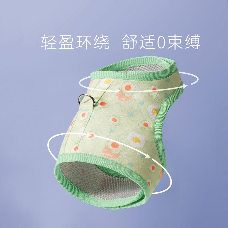 Cable de tracción para gatos tipo chaleco anti-desprendimiento para salir correa de tracción para perros pequeños para gatos caminando en verano para salir cuerda de mascota