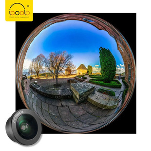 IBOOLO latest design TikTok artifact HD full round fisheye lens panoramic lens