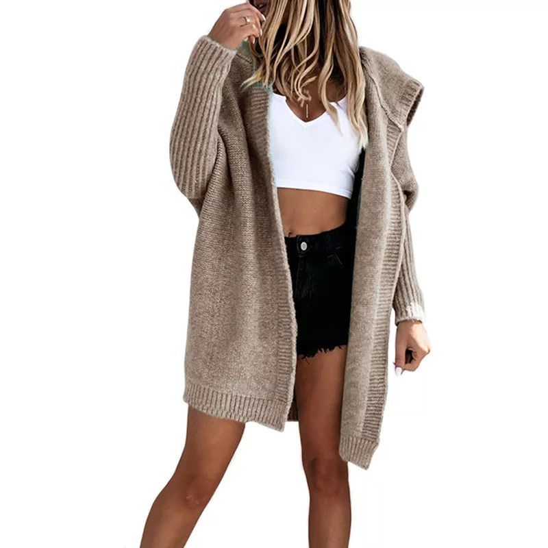 Long Top Length Wholesale Women's Streetwear Solid Color Long Sleeve Sweaters & Cardigans