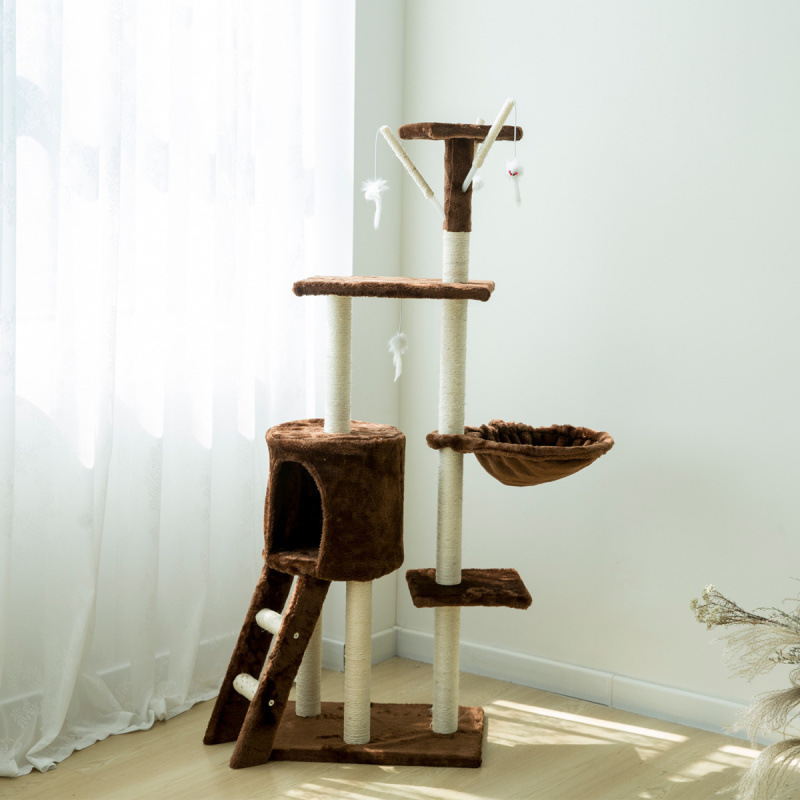 猫クライミングフレーム、猫の巣、一体型サイザル麻、特別価格キャットツリーヴィラ、大型猫スクラッチボード、おもちゃ、猫スクラッチポール、猫用品|undefined