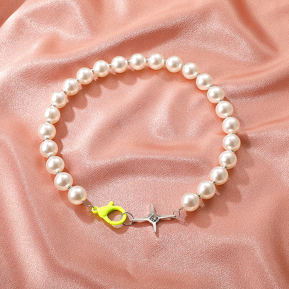 Einfache Große Perlenkette Kurze Halskette display picture 5