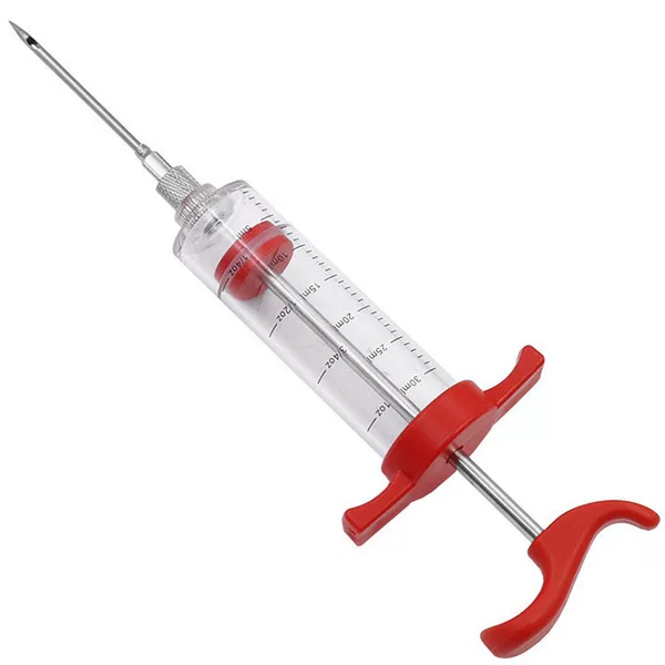 Amazon Hot Sale 30ml Kitchen Turkey Syringe Plastic Turkey Needle Barbecue Marinade Seasoning Injection Needle
