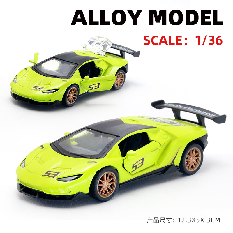 Juguetes de aleación de alta calidad para niños versión de pista modelo de coche deportivo 1: 36 bolsa de coche de puerta abierta