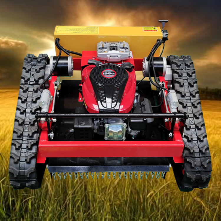 大棚果园履带式碎草割草机 多功能遥控操作园林绿化除草机割草机