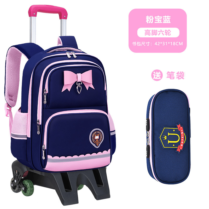 Nueva mochila de tirón para estudiantes de escuela primaria niñas 2 - 3 - 5 - 6 grados mochila de hombro para niños de gran capacidad impermeable para reducir la carga