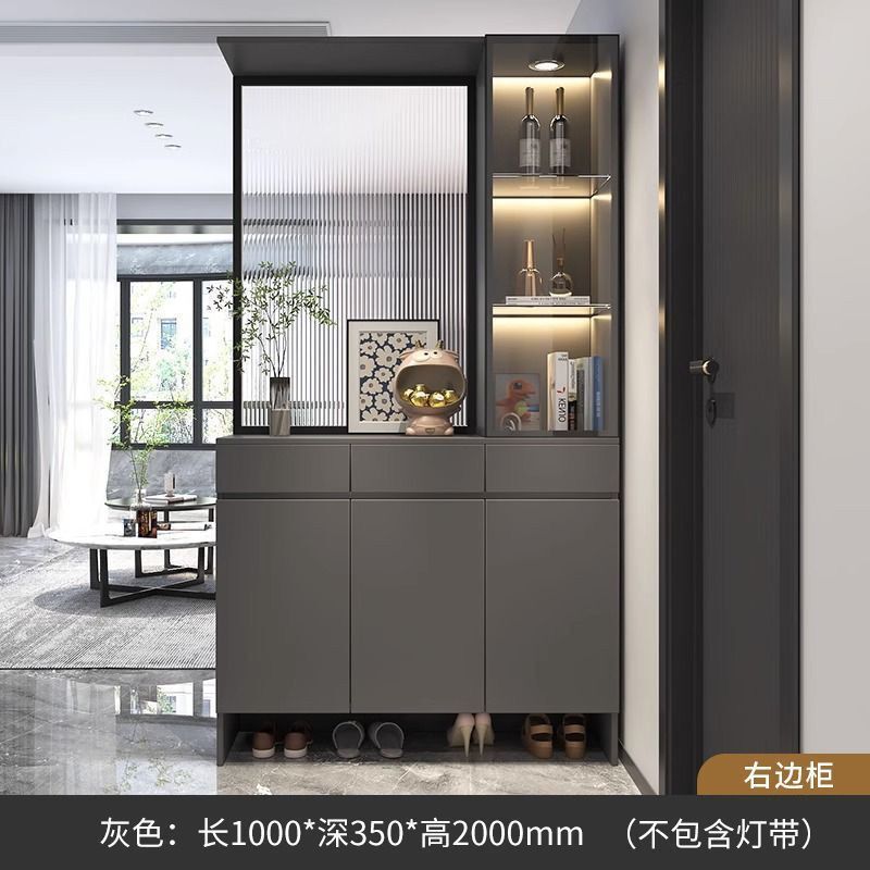 エントリーパーティションキャビネット、ワインキャビネット、モダンでシンプルな長虹ガラススクリーンキャビネット、エントランスキャビネット、シューズキャビネット、一体型リビングルーム|undefined