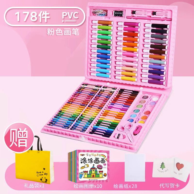 핑크 [178개] 선물가방 + 그림책 10권