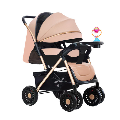Baby stroller high landscape two-way lightweight foldable push-along stroller baby push cart four-wheeled children's cart